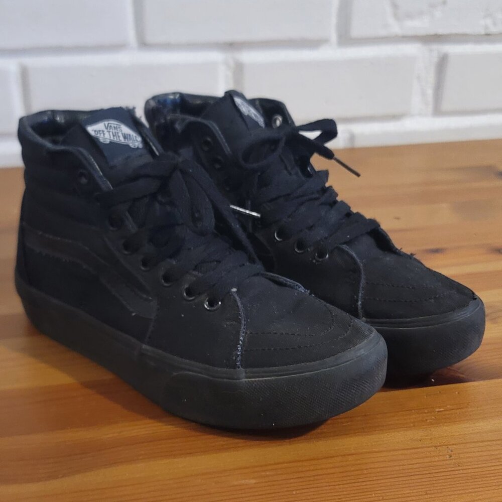 VANS all black high tops